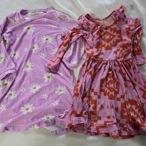 Dot Dot Smile Pink and Red Geometric and Floral Dresses